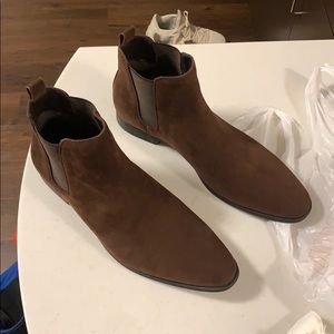 Chelsea boot brown faux suede size 13